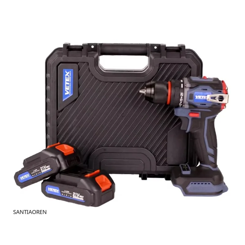 

2025Factory Wholesale Price Impact Screwdriver Tool Set Electric Power Brushless Cordless Drill with 2 Batteries and Charger