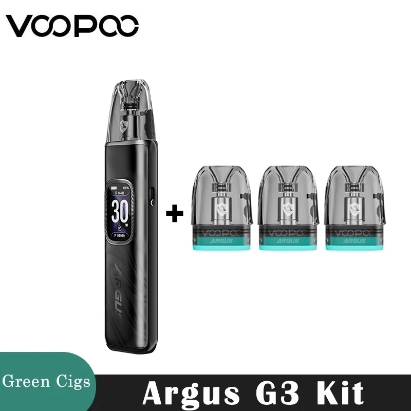 Kit Original VOOPOO Argus G3, batería de 30W y 1500mAh con 3 uds., cartucho de llenado superior Argus de 3ml, vaporizador de cigarrillo electrónico de 0,4/0,7/1,0 ohm