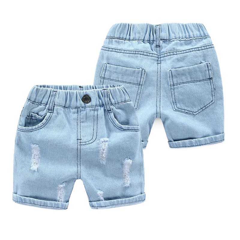 Summer Kids Shorts Boys Trends Jeans Baggy Pants Children Casual Sweatpants Wide Leg Pants 2-8 Years Baby Shorts Clothing