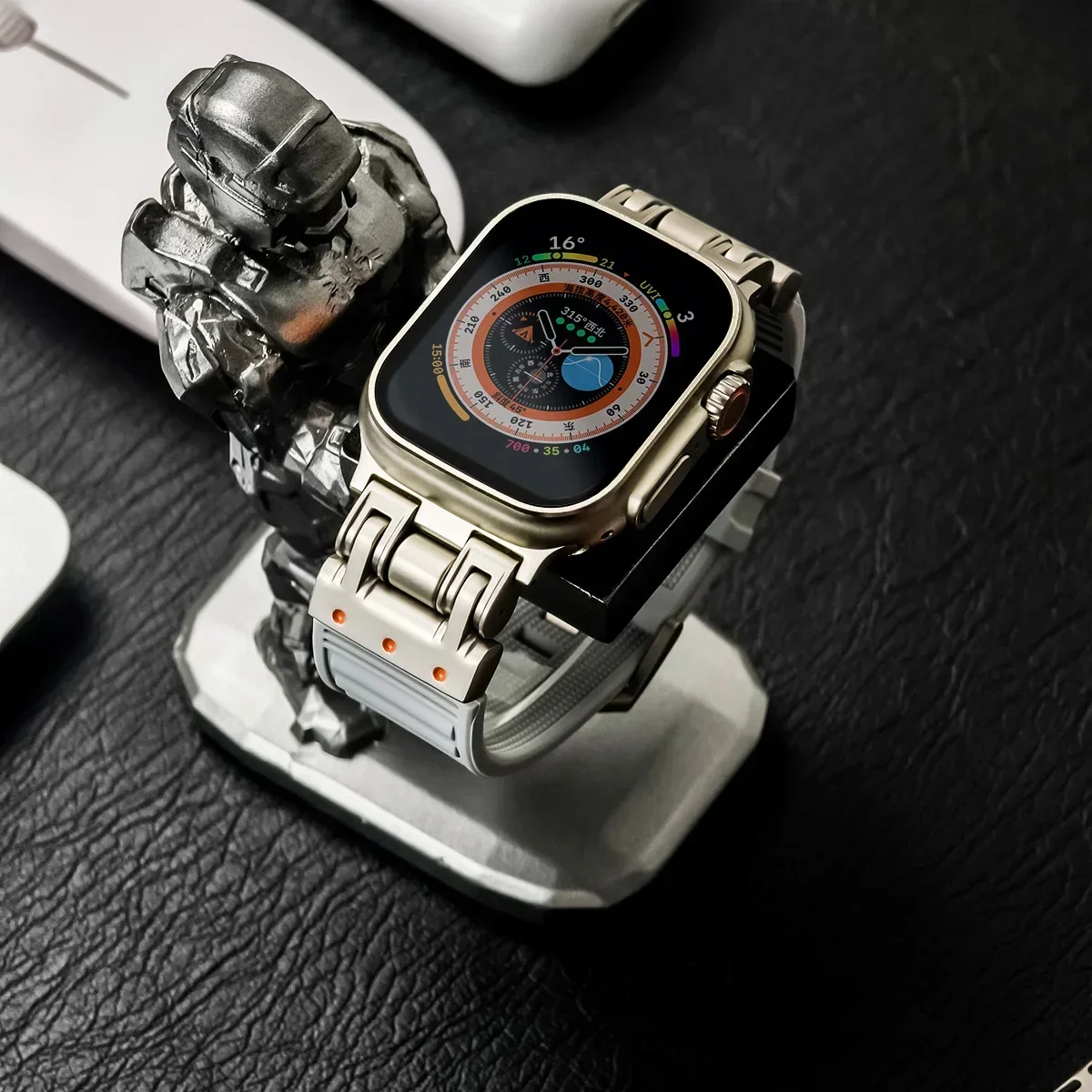 Silikonarmband für Apple Watch Ultra 2 49mm 46mm 45mm 44mm 42mm Sportarmbänder für Apple IWatch Series 9 8 7 6 5 4 Armband – Detail 6