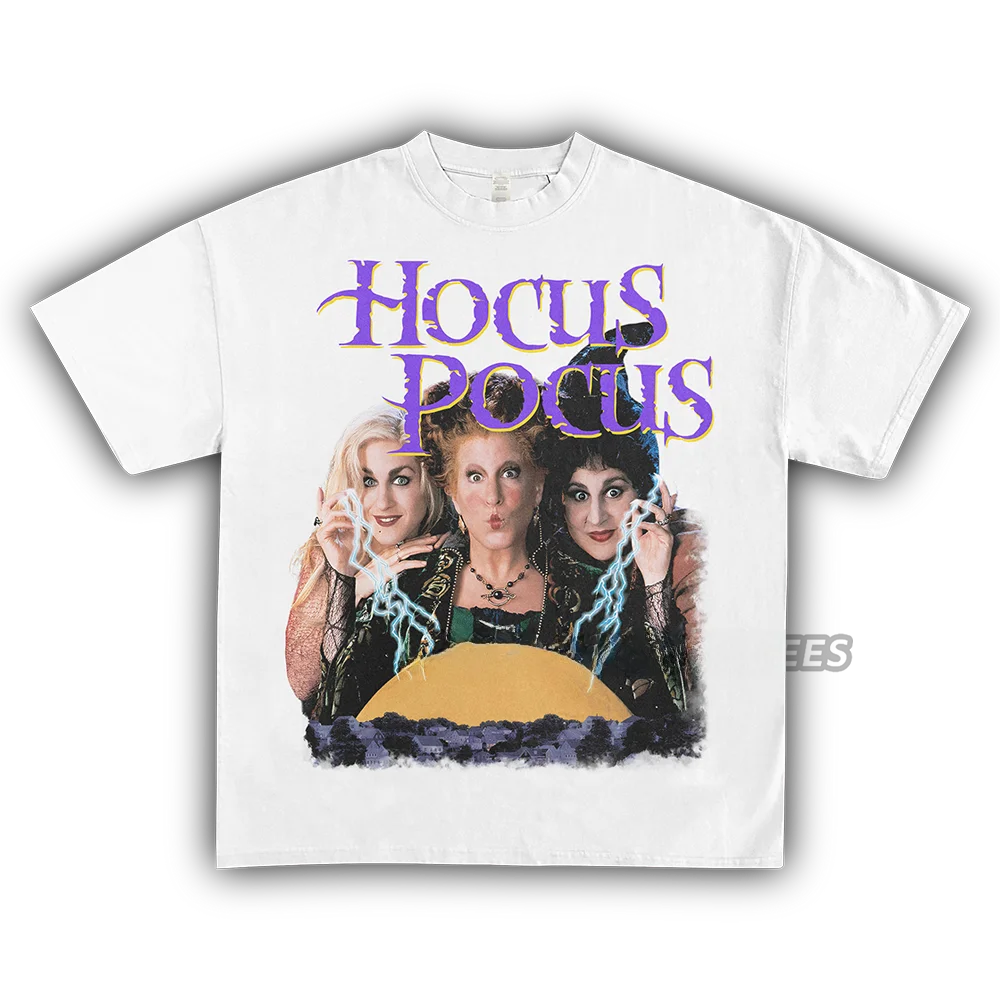 

Homage Tees Vintage Street Loose ort Sve T-irt Pure Cotton Movie Tee Happy Ghost Characters Printed Youth Faion