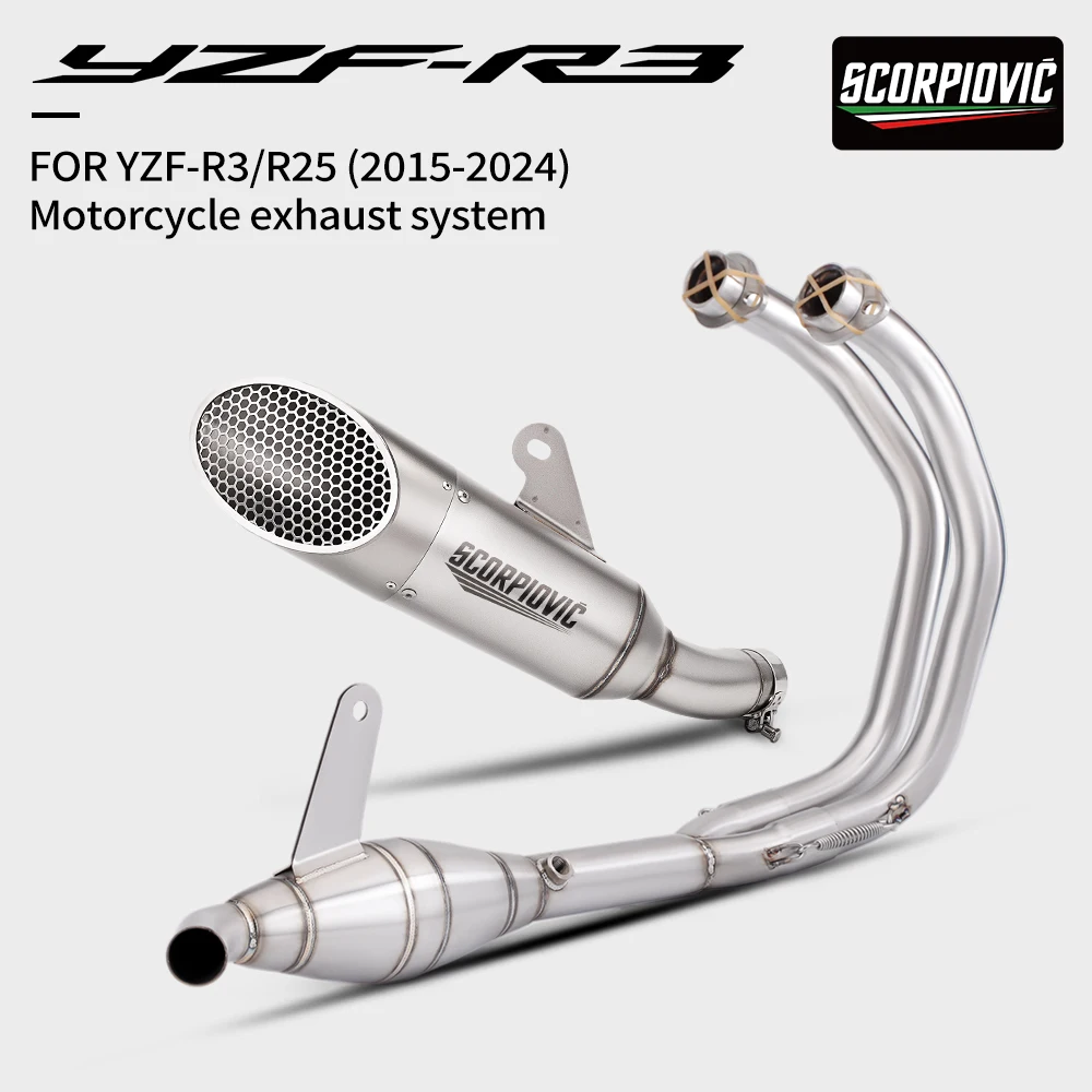 

For MT03 R25 R3 (2015-2024) Full Motorcycle Exhaust System