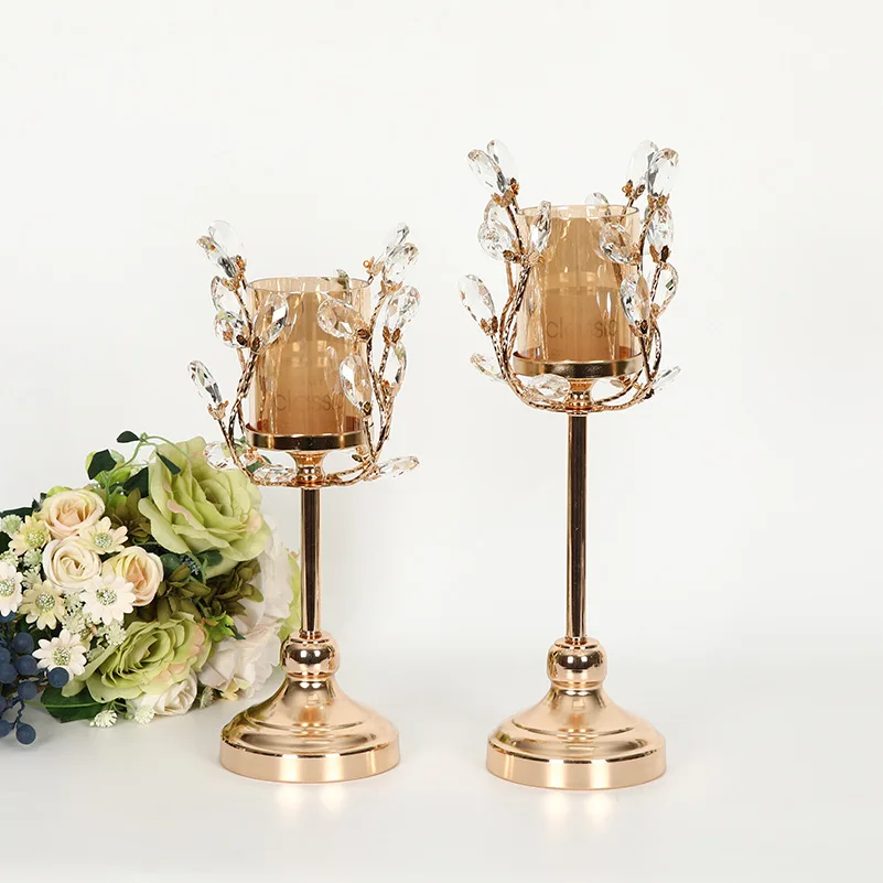 

European Style Gold Candlestick, Creative Home Candlelight Dinner Table Decoration Candlestick, Candle Crafts