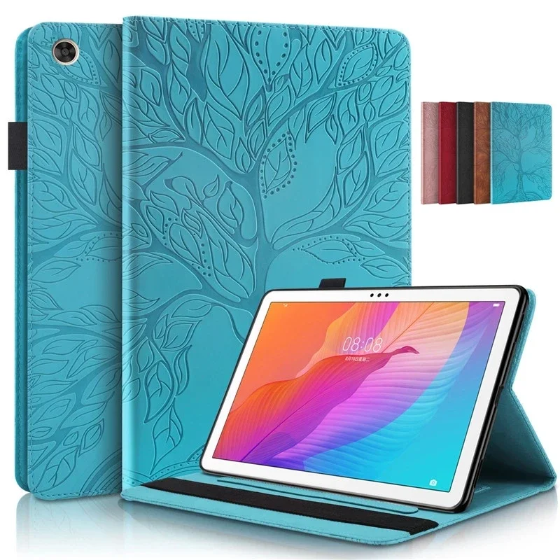Чехол для планшета Huawei MatePad Mate Pad T10 T10s из искусственной кожи с тиснением дерева 3D для Funda Huawei MatePad T10 T10s T 10s, чехол-чехол