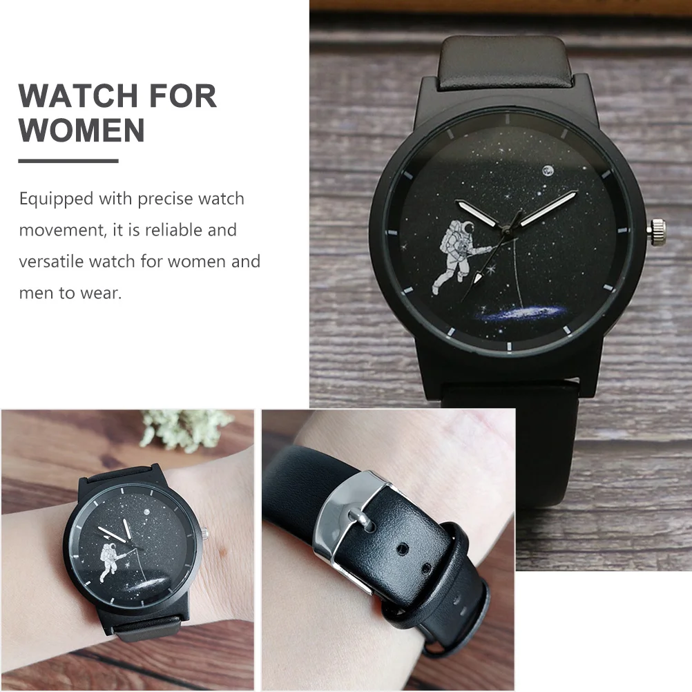 Astronaut Watch Watches for Men Women Wristwatch Movement Girls with Belt Watchband Display