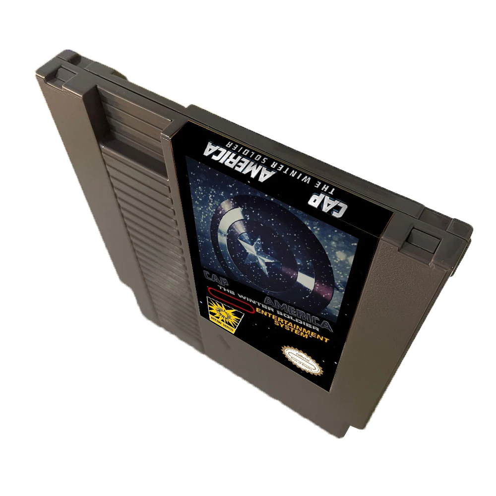كاب أمريكا: The Winter Soldier NES Rom Hack - 8 بت 72 دبابيس بطاقة الألعاب PAL/NTSC خرطوشة الألعاب لوحدة التحكم NES الكلاسيكية - اللغة الإنجليزية