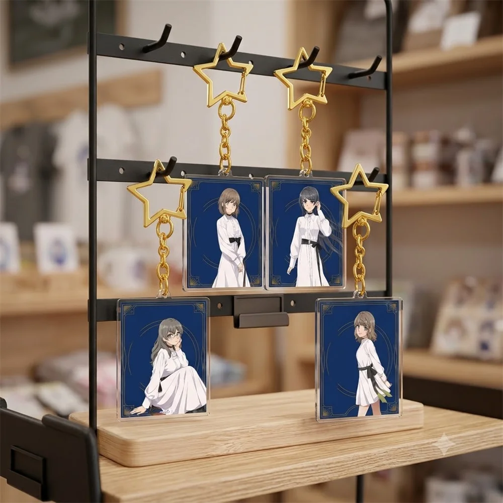 6cm Anime Rascal does Not Dream magic version Acrylic Stand Keychain Cosplay Characters Ornament  Accessories Goods  gifts
