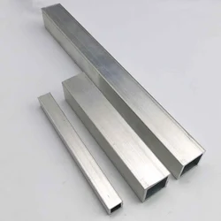 Tubo Cuadrado de aluminio de Metal para coche, 1 piezas, 10x10mm, 20x20mm, Material de bricolaje para accesorios de pieza de modelo, marco de coche, longitud de 100-400mm