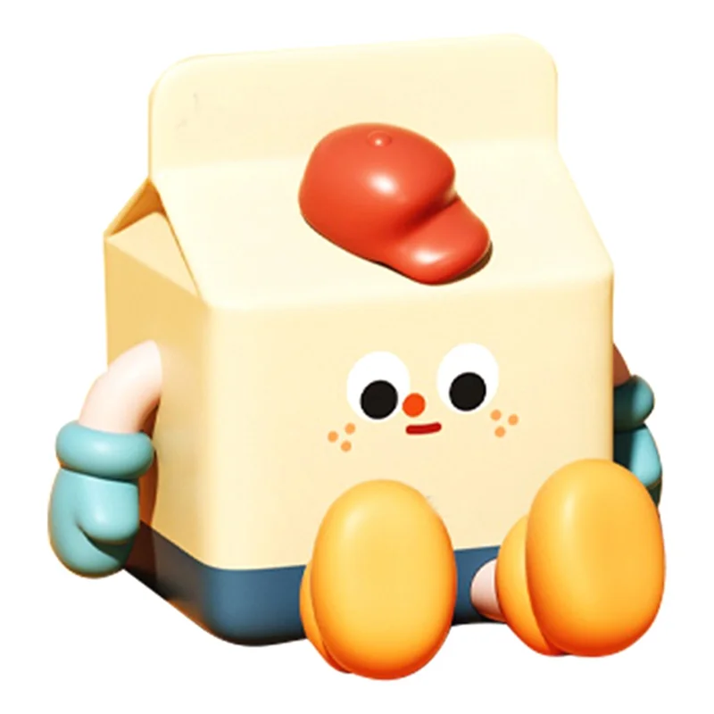 LICE-사랑스러운 밤 램프 침실을위한 LED 밤 램프 따뜻한 빛 우유 상자 디자인 선물과 부드러운 실리콘 터치 램프