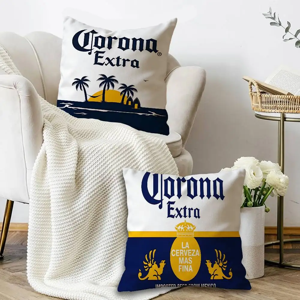 C-Corona E-Extra Beer Cushion Cover Pillowcase Upholstery Sofa Throw Pillow Home Decor Pillowcas
