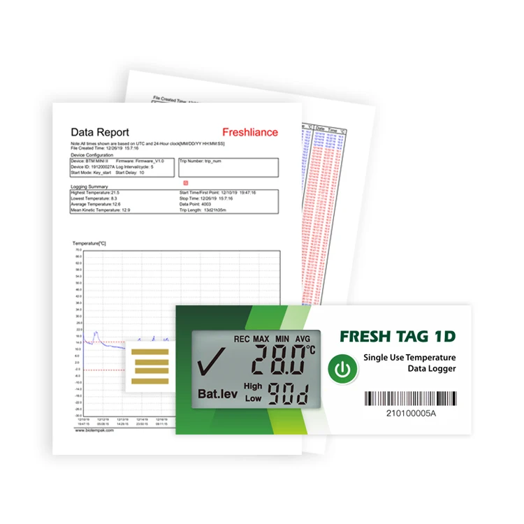 Registratore dati di temperatura Freshliance da 3 pezzi Registratore dati automatico USB Registratore dati di temperatura