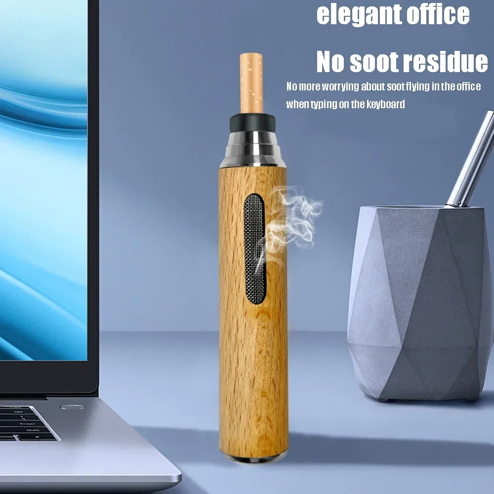 

Портативная автомобильная пепельница, мини-пепельница для автомобиля, защита от разлета пепла, крышка для сигарет, роскошный деревянный держатель для сигарет, подарок для курильщиков