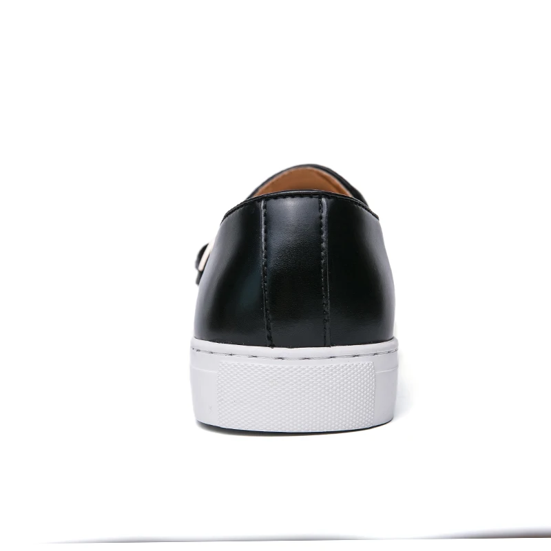 Men Vulcanize Shoes Brown Black Loafers Solid Slip on Sneakers Shoes for Men with  Men Shoes Size 38-46