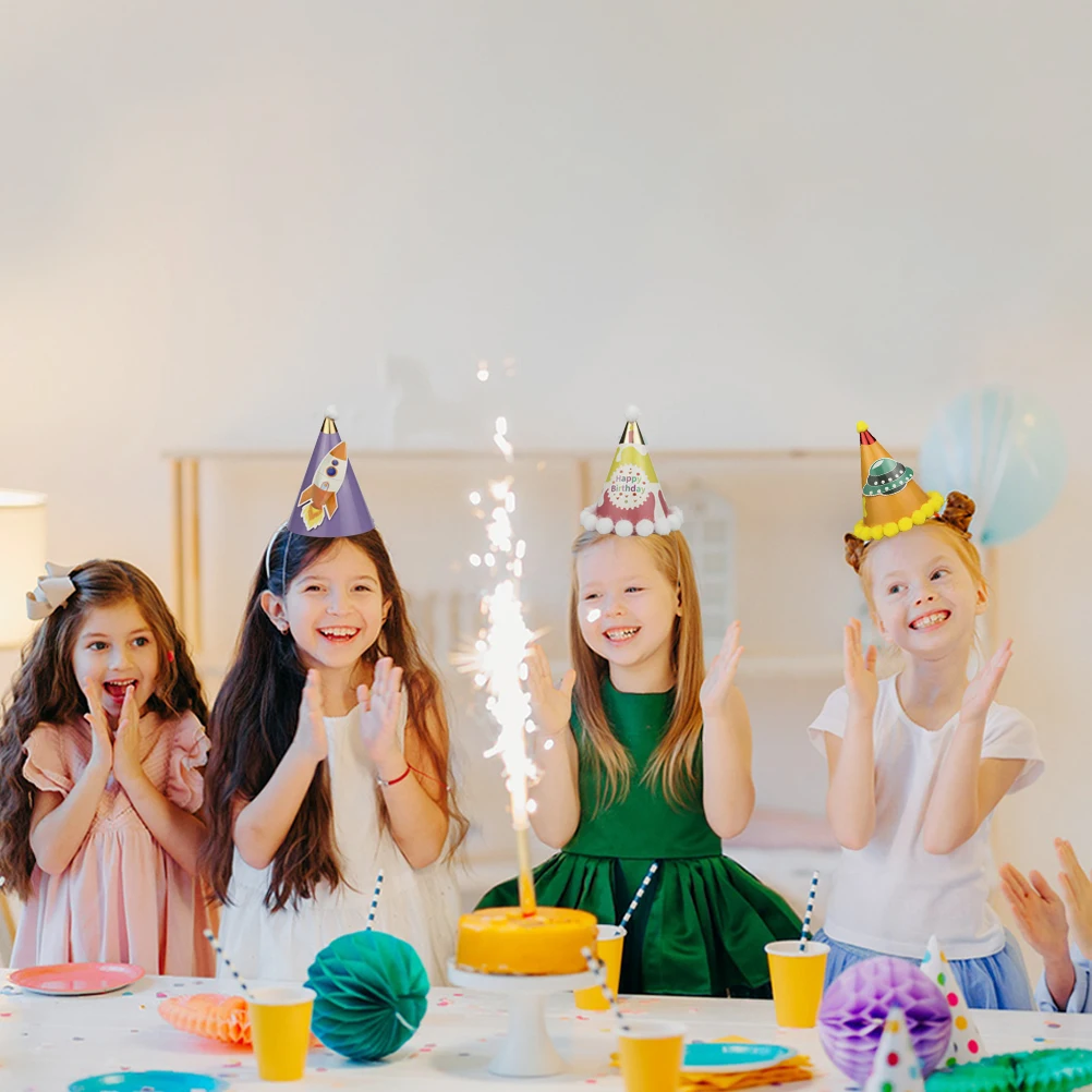 

5pcs For Party Pompom Mixed Styles Photo Hat For Baby Props Diy Birthday Hats Diy Birthday Party Supplies Decor Cap