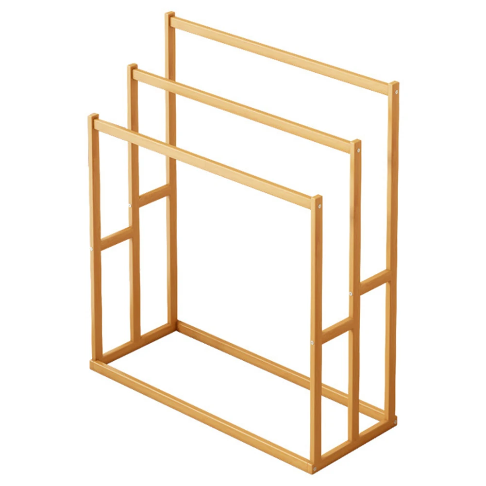 

Wood Vertical Towel Rack with 3 Hanging Crossbars for Bathroom Dorm Bedroom (68)