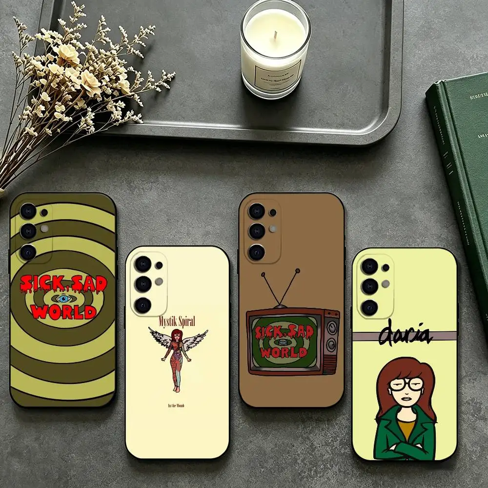 D-Daria Phone Case For Samsung S26,25,24,23,22,21,20,30,Ultra,Plus,Fe,Lite Black Shell