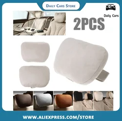 1 Pair 29*19cm Car Headrest Maybach Design S Class Ultra Soft Pillow Suede Fabric For Mercedes Benz Auto Head Back Cushion