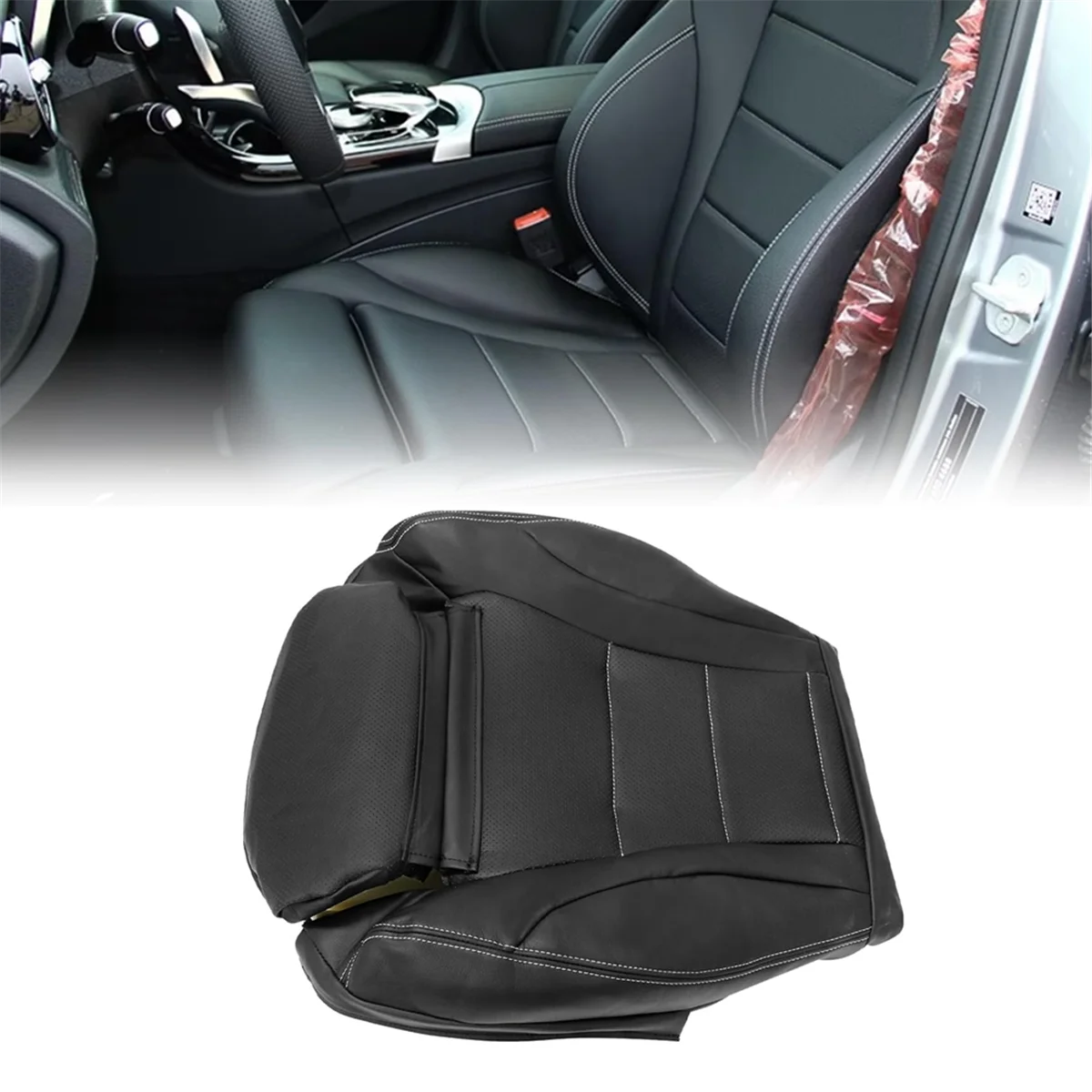 

Ingenious Driver Side Bottom Replacement Seat Cover for Mercedes Benz C300 2015-2021 Car Accessories Black Durable