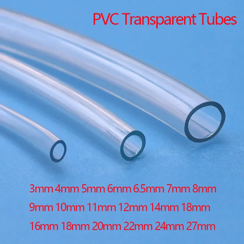 

1/2/5M Transparent PVC Plastic Hoses High Quality Water Pump Tube2 3 4 5 6 8 10 12 14 16 18 20 25mm Inner Diameter Nontoxic Tube