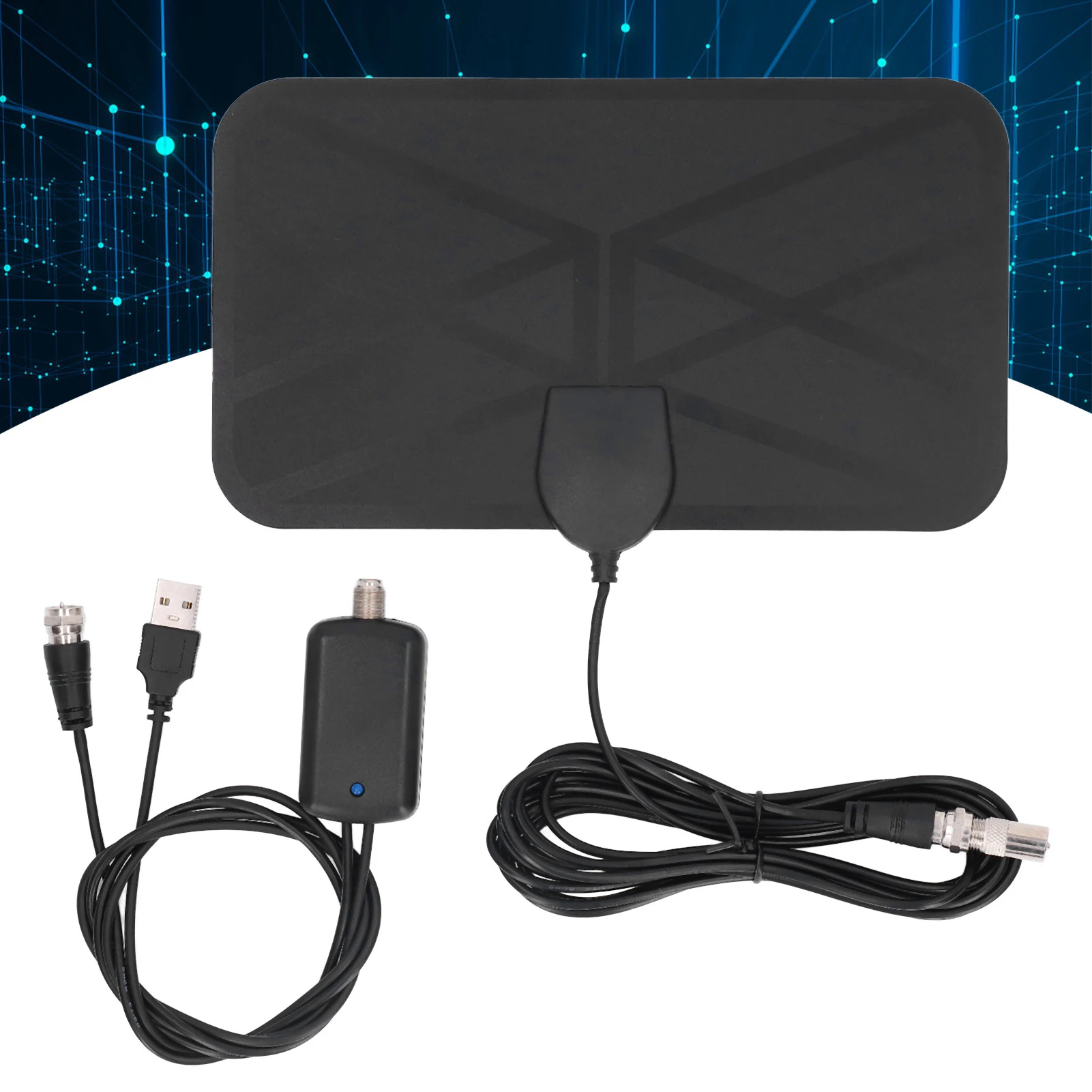 Digital TV  Indoor Terrestrial HD 4K 1080P  25DBI Gain Adhesive Mount KJ‑036 Signal Receiving