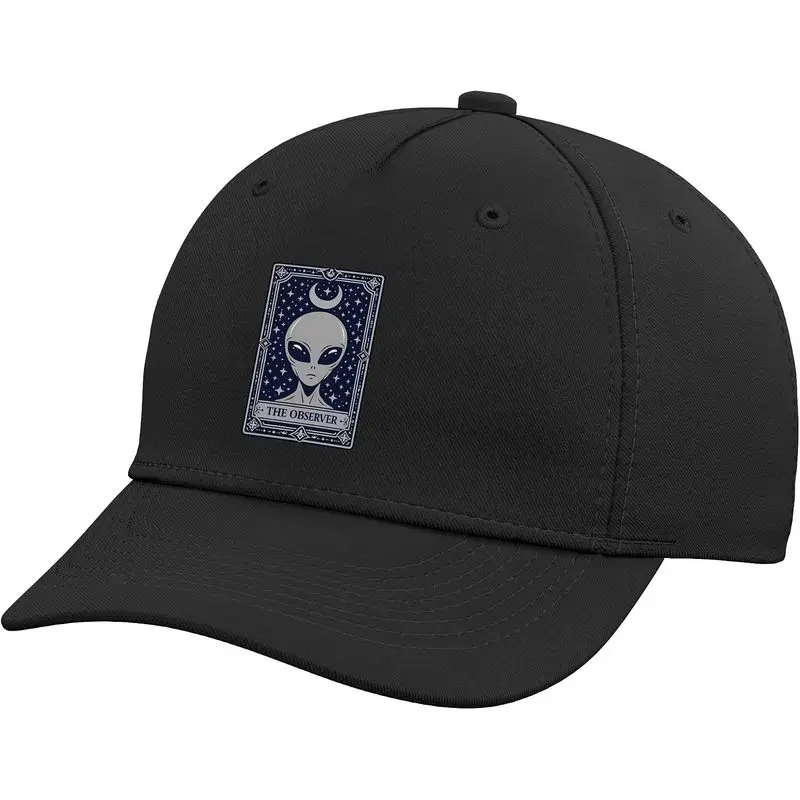 The Observer Alien Tarot Card Occult Sci-Fi Art Adjustable Baseball Hat