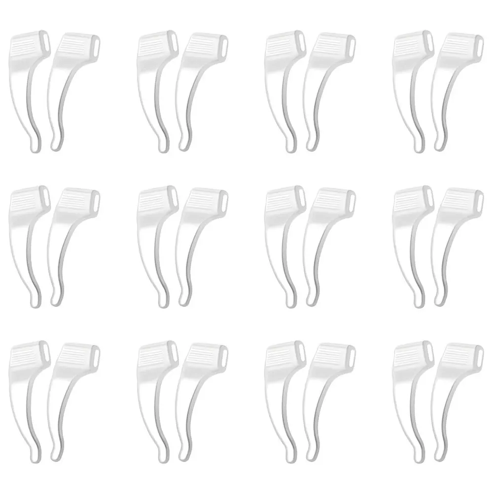 

12Pairs Non-Slip Glasses Retainers Silicone Ear Hooks for Myopia Eyeglasses Sport Glasses Ear Grip Daily Glass Grips