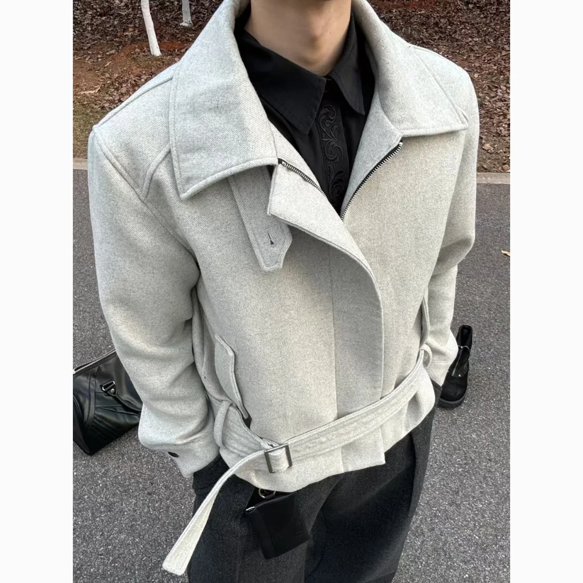 Wool Blend Jacket Man Green Me - Woodworking Artisans ulasan dan harga
