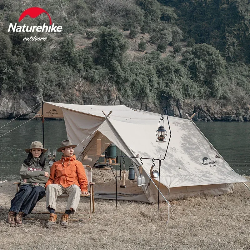 Naturehike-Outdoor Waterproof Cotton Tent, Large Area, Sun Shelter, Hiking and Traveling, 2Person, NH20ZP011