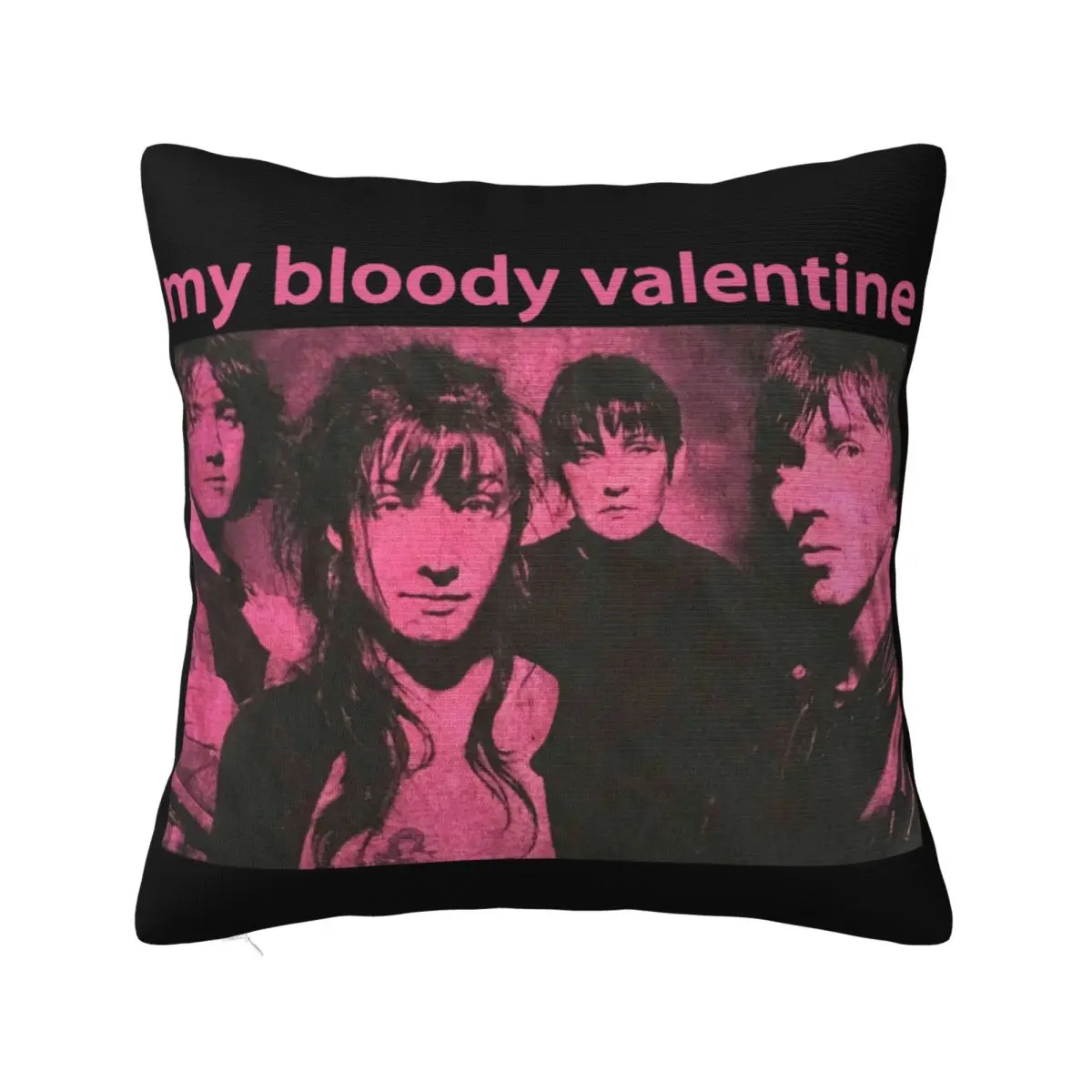 My Bloody 발렌타인 밴드 재인쇄 빈티지 코튼 블랙 남성 베개 케이스, S 235Xl K52 여름