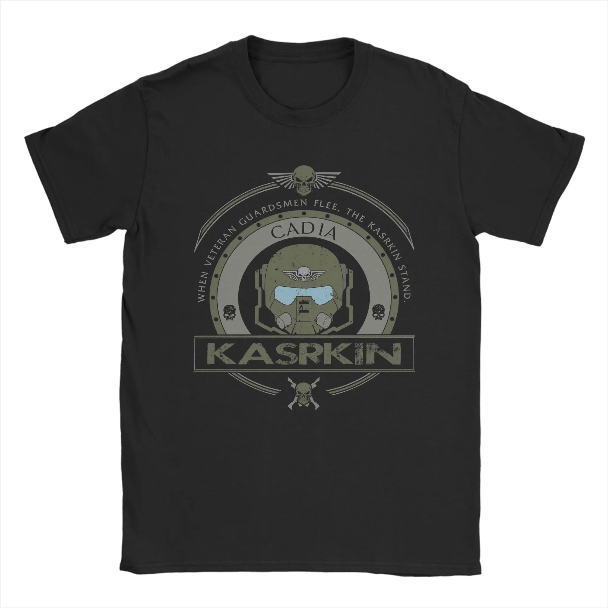 Kasrkin Elite Edition Death Korps T Shirt Men's  Pure Cotton Humorous T-Shirt Crewneck  Tees Short Sleeve Tops Original