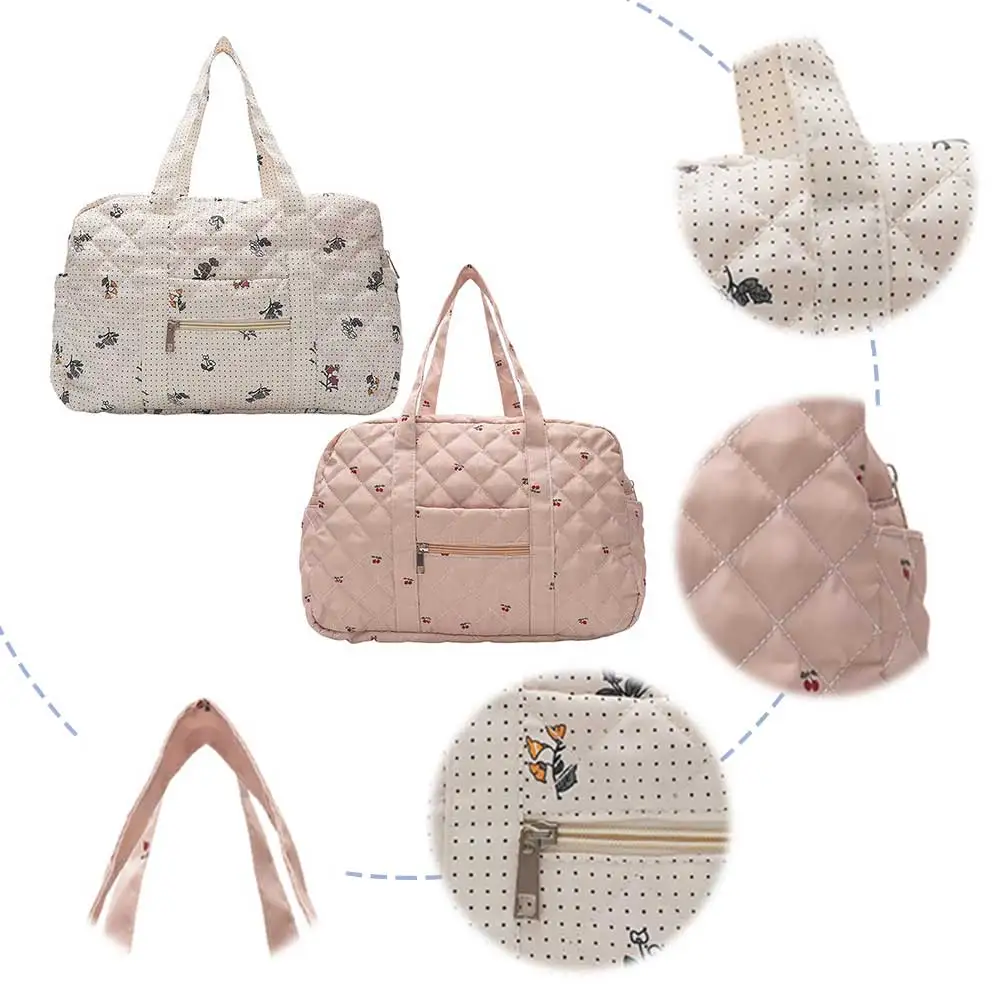 

Женская стеганая сумка-пуховик с несколькими карманами и ромбовидной решеткой, большая вместительная сумка с мягкой верхней ручкой, женская дорожная сумка