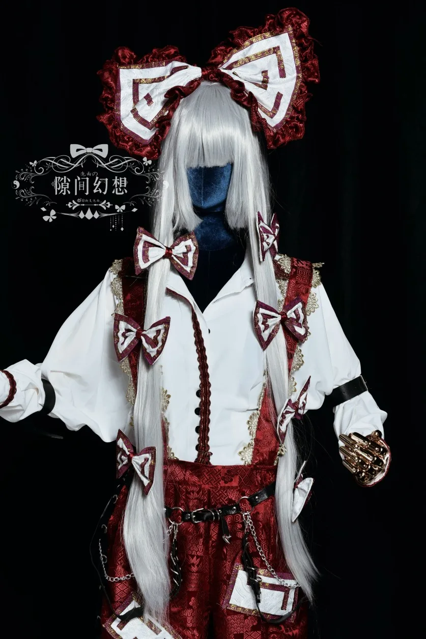 New Mooyiyi cos Fujiwara no Mokou Cosplay costume Halloween Christmas Role Playing Party Comic Dress New Project customized