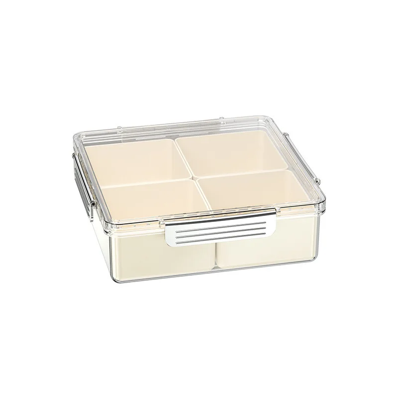 

Light Luxury Plastic Food Container Fruit Plate Dried Fruit Storage Box Nut Snack Candy Tray For Coffee Table Deck Camping