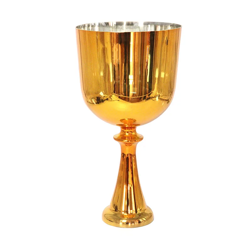 

Orange Handheld Chalice Crystal Singing Bowl Crystal Music Bowl Chant Bowl Percussion Instrument Yoga Healing Singing Bowl