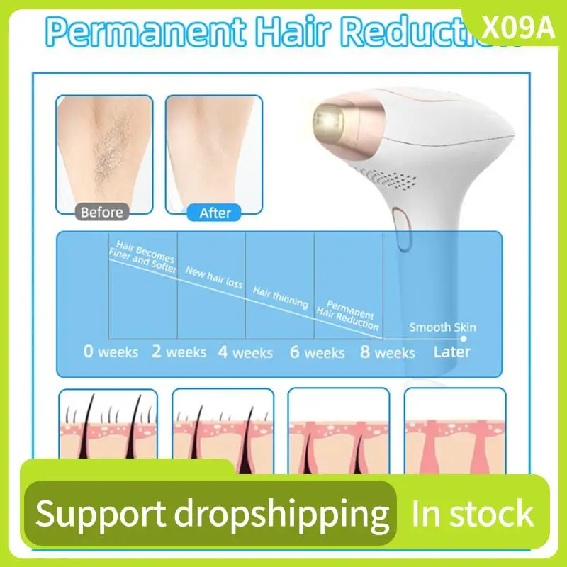 

X09A Устройство для удаления волос с точкой замерзания Портативное ручное устройство для удаления волос Безболезненное домашнее устройство для удаления волос с вилкой европейского стандарта