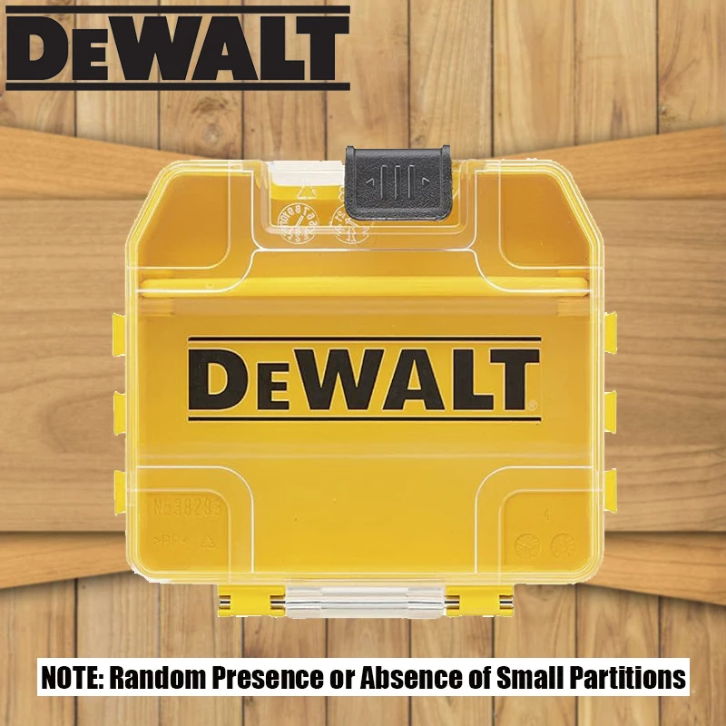 DEWALT Original Drill Bits Mini Containment Box Yellow Shell Sliding Switch Small Tough Case 74*67*17MM 1PCS