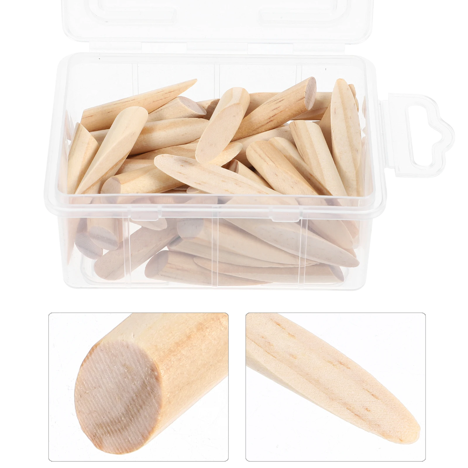 

50pcs Solid Wood Pocket Hole Plugs Set Furniture Repair Woodworking Accessories Screw Covers Reinforcement Tools Hole