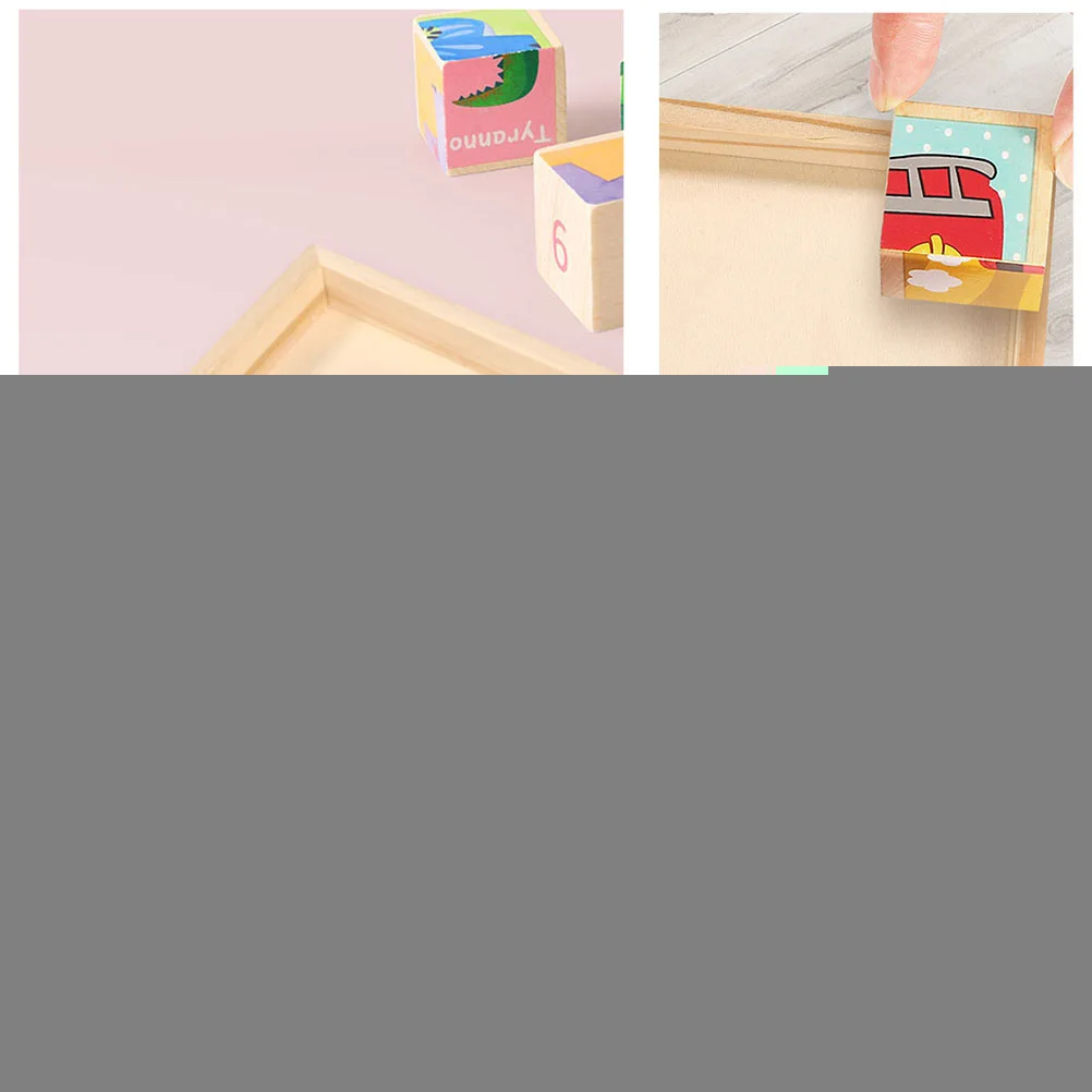 5pcs Wooden Box Puzzle Storage Tray Nested Blocks Toy Holder Square Shape Home ganizer Wood Material Safe Use