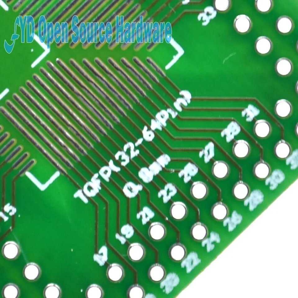 FQFP-Placa de transferencia DIP, adaptador de paso de PinBoard, 5 piezas, TQFP 32, 44, 64, 80, 100, LQFP A DIP