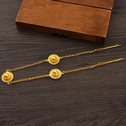 Gold Color Ethiopian Classic Jewelry Head Chain Dubai Wedding Bride Gifts #060