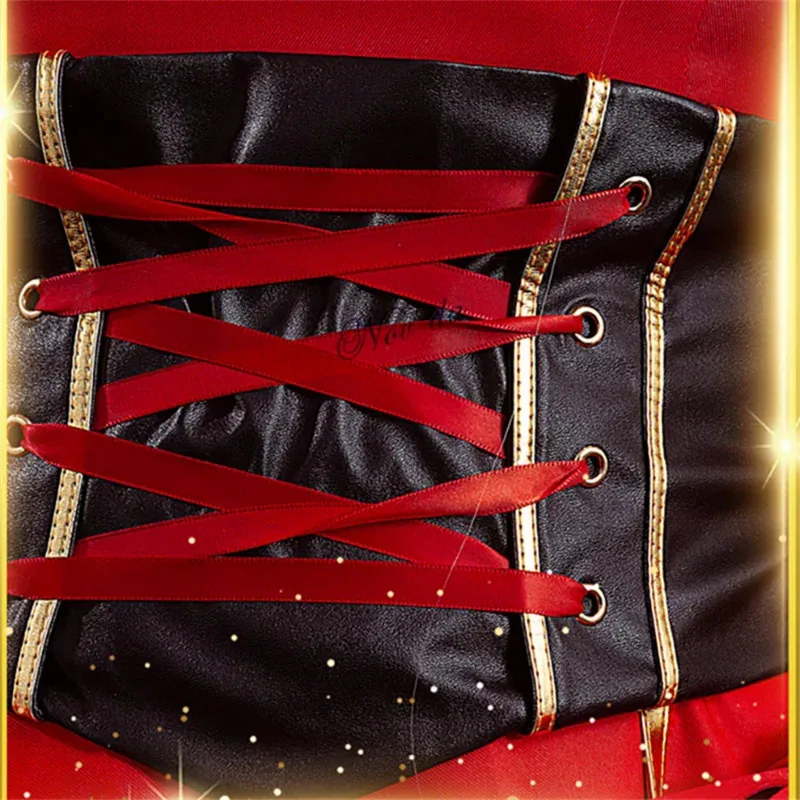 Anime Takt Op Destiny Cosplay Costume Shoes Wig Women Red Evening Party Fancy Tail Dress Prom Halloween Costume Props