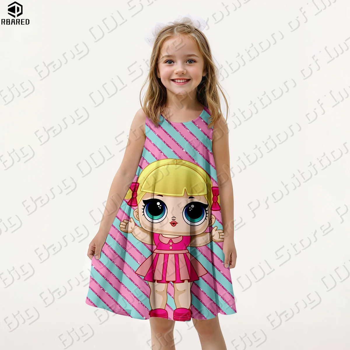 Surprise Doll Girl Clothes Dress for Girls Party Dresses 2024 Kids Clothes Children Clothing Summer Girls\' Holiday Elegant Baby