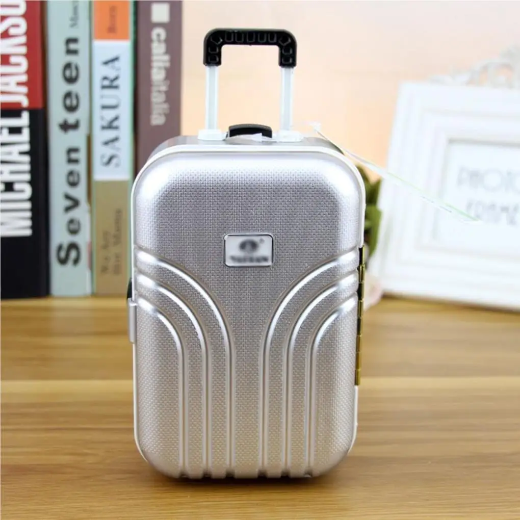 Mini Suitcase Piggy Bank Cute Trolley Luggage Money Box Large Capacity Imitation Coin Case Birthday Gifts for Children