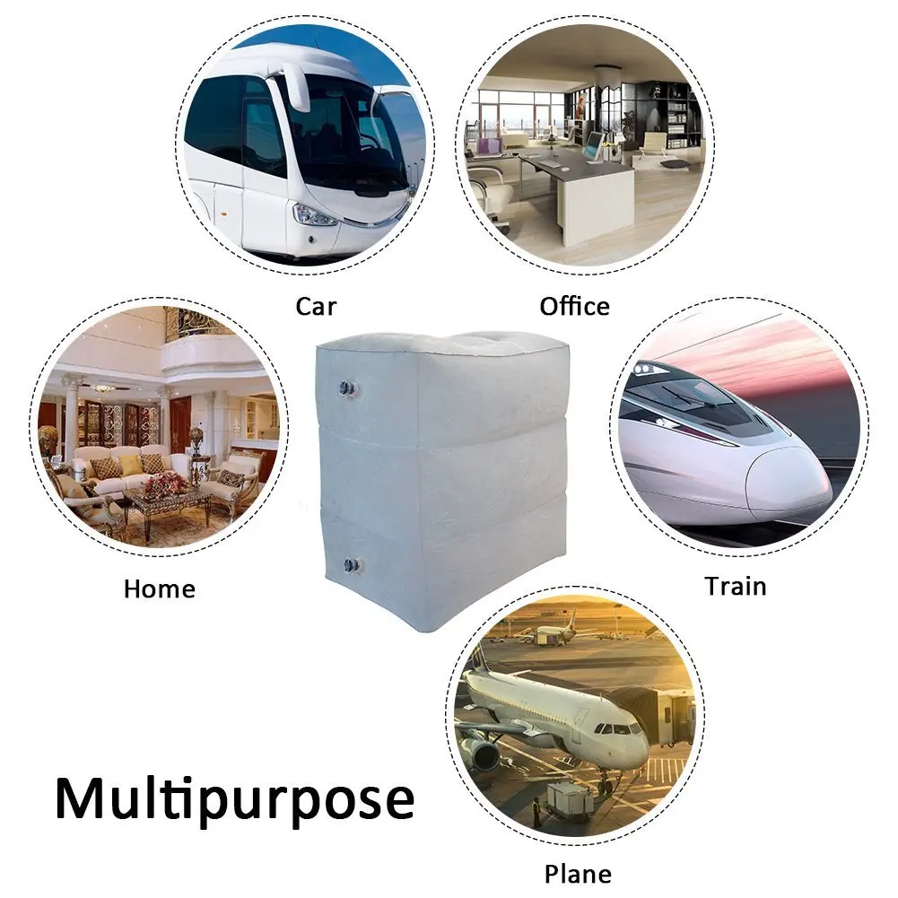 Airplane Travel Inflatable Foot Mat, High-Speed Rail, Train, Car, Household Foot Rest, Portable Foot Inflatable Mat image 2
