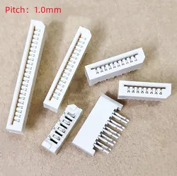 10PCS 1.0mm FPC/FFC Connector LCD Flexible Flat Cable Socket Double Row DIP Straight Pin Type 4 6 8 10 12 14 18 20 22 24 30 Pin