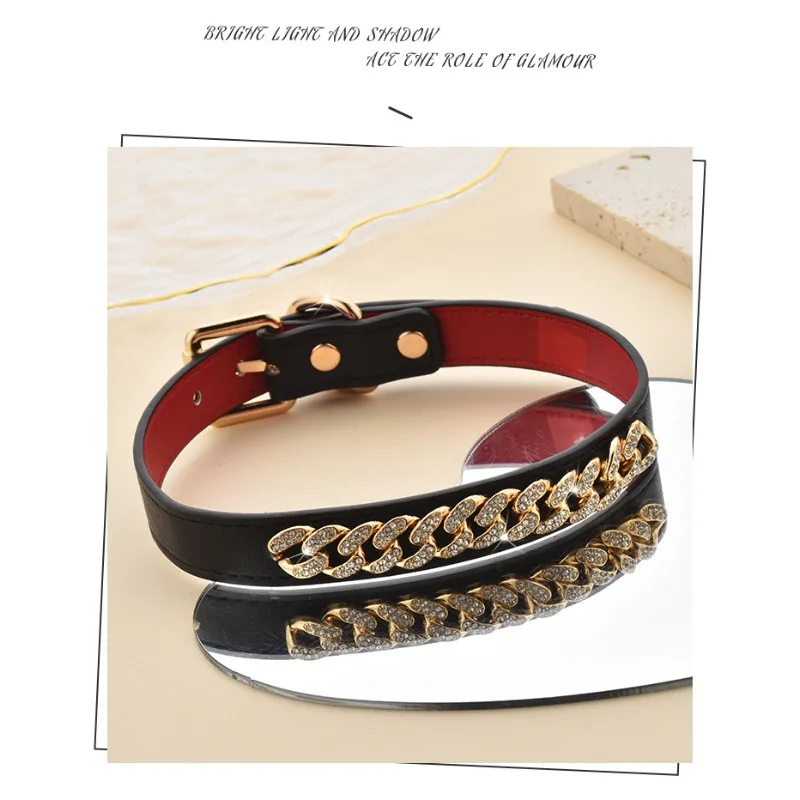 

Dark necklaces, rock necklaces, necklace buckles, leather necklaces, couple charm, fashionable clothing collars, retro necklines