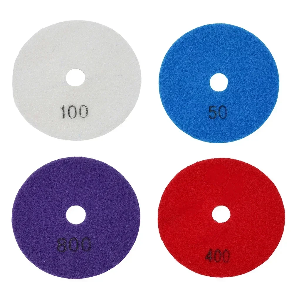 1pc 4 Polegada 100mm almofadas de polimento molhado/seco almofadas flexíveis para pedra granito concreto mármore lixar discos ferramentas elétricas