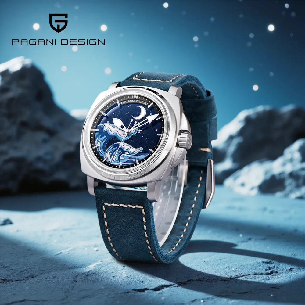 

Pagani Design 2025 Новые NH35A 43 мм модные мужские автоматические механические часы из нержавеющей стали водонепроницаемые 10 бар циферблат светящиеся reloj
