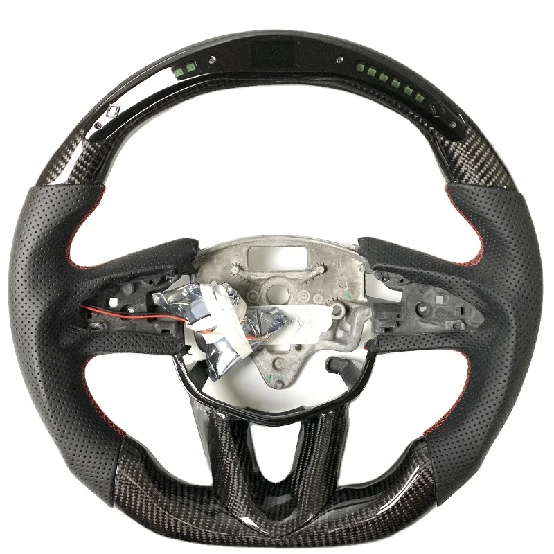 

Custom Cadillac LED Carbon Fiber Steering Wheel Stitching Leather for Cadillac CT4 CT5 CT6 CTS ATS XTS Srx SLS Without airbags