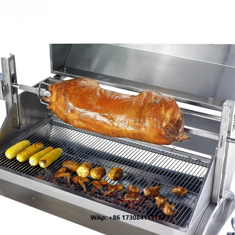Waterproof Stainless Steel Outdoor Bbq Grills Portable with 4 Wheels and Break Adjustable Height for Commercial Use Butane BBQ